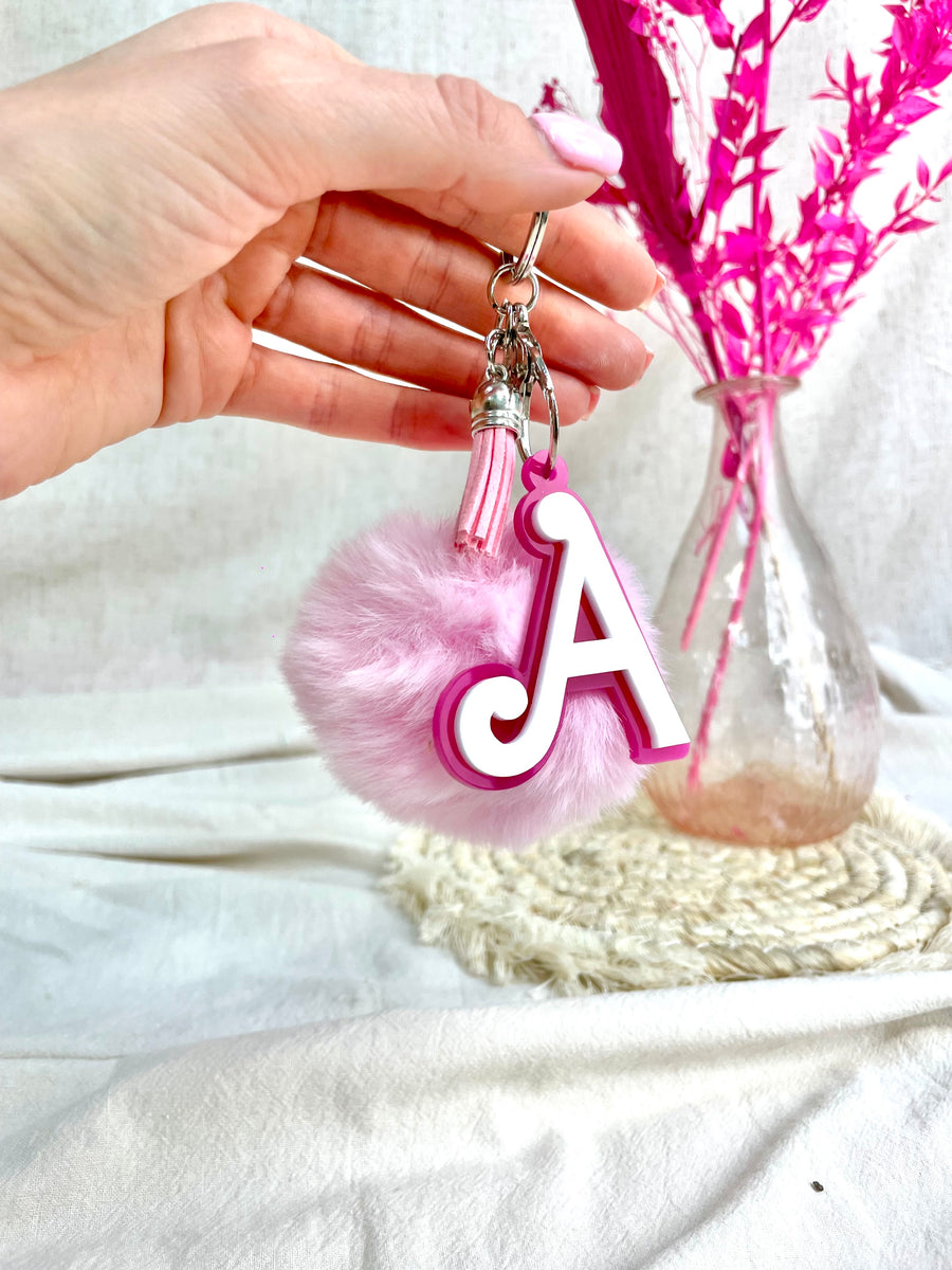 Monogram Keychain Purse Charm Nwt Letter S Barbie Pink