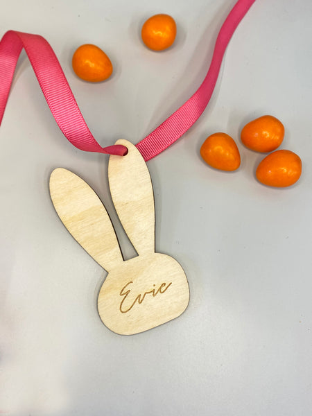 Wooden Personalised Easter Bunny Treat Box Gift Tag