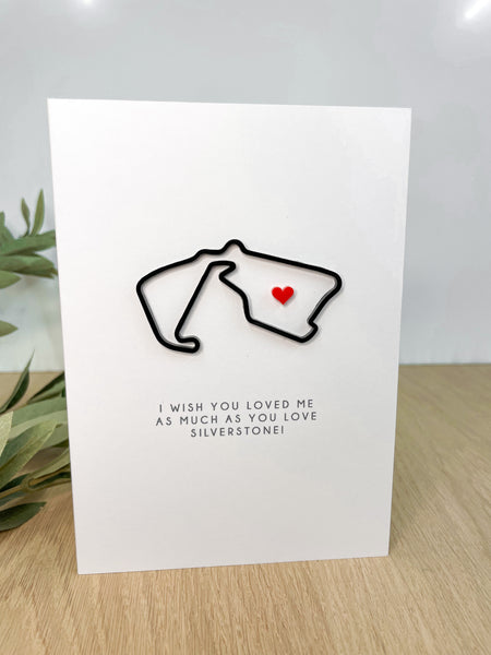 Valentine's Day Card - Race Track