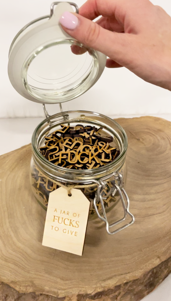  Unique Jar of F**ks Gift Jar, Personalized, F**ks to Give, Funny Desk Decor, F**k It Gifts For Boss, Friends, Men, Women Swear Jar  For Adults Funny Gifts