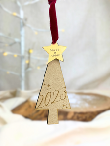 Christmas Tree Personalised Decoration - 2023 Xmas Bauble