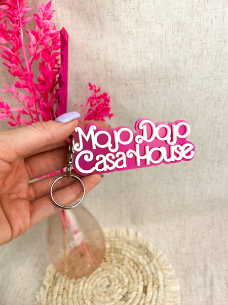 Mojo Dojo Casa House 3D Barbie Font Keyring Key Charm
