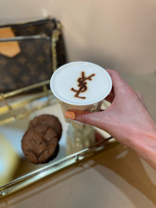 YSL Logo Coco Hot Drink Coffee Stencil