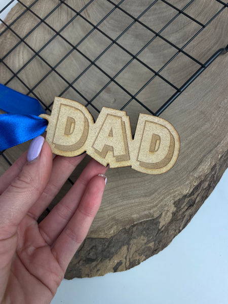 Father's Day Wooden Graffiti Dad Gift Tag