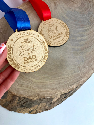 World's Best Dad Medal - Father's Day Novelty Gift