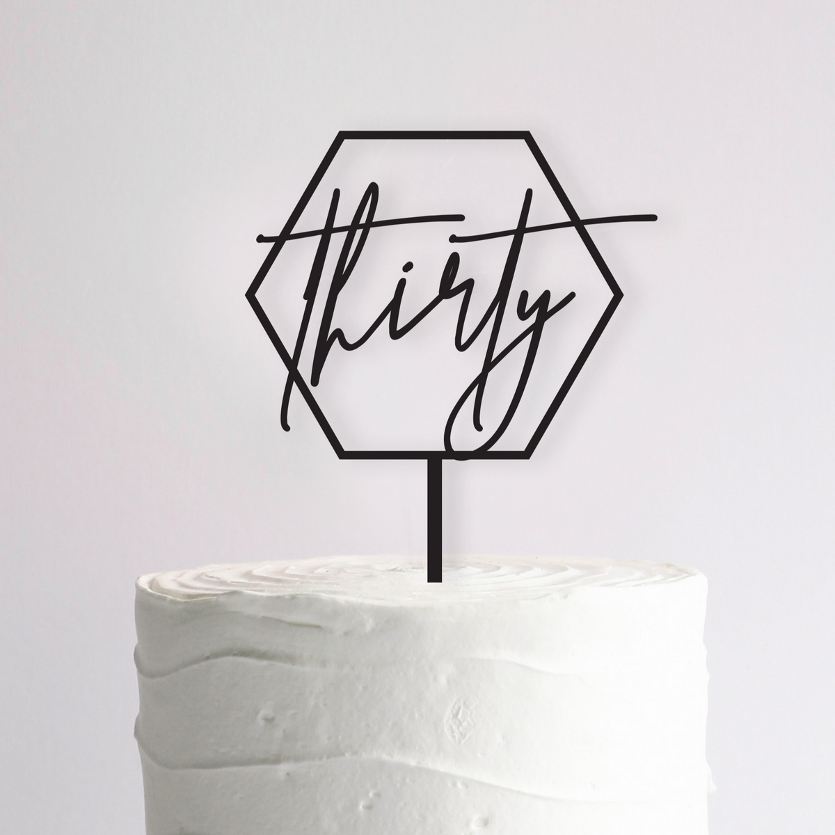 Custom Geometric Cake Topper - Personalisable Name Age Wedding – Etch ...