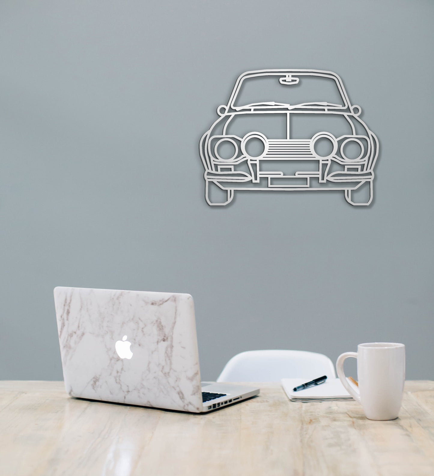Ford Escort MK 1 Car - Wall Art Line Drawing 3D Wooden Cut Out