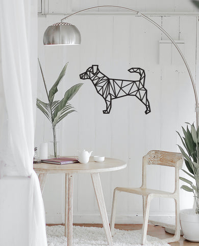 Jack Russell Terrier Dog Geometric Wooden Wall Art