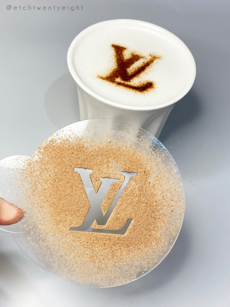 LV logo stencil letters stencil furniture stencils Coffee