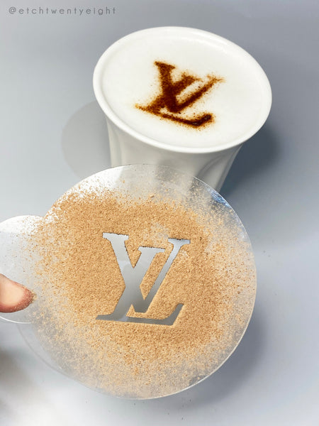 LV Monogram Hot Drink Coffee Stencil
