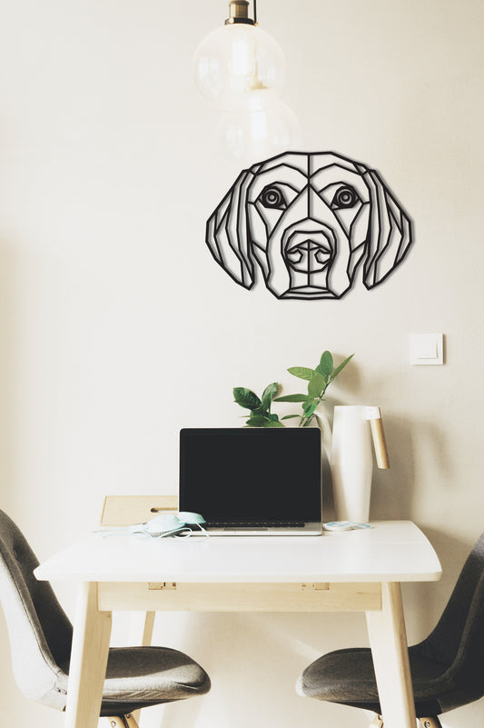 Labrador Retriever Dog Geometric Wooden Wall Art