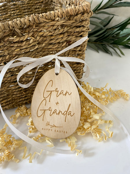 Personalised Easter Egg Hamper Gift Tag
