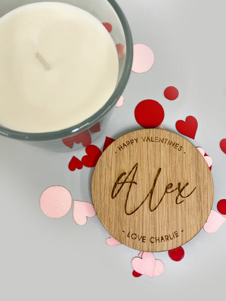 Personalised Valentine's Day Candle
