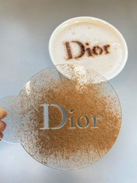 Dior Logo Hot Drink Coffee Stencil