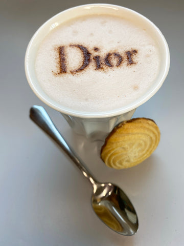 Dior Logo Hot Drink Coffee Stencil