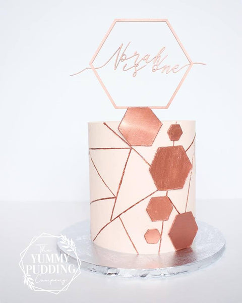 Birthday Geometric Cake Topper