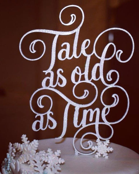 Tale as old as Time Wedding Cake Topper