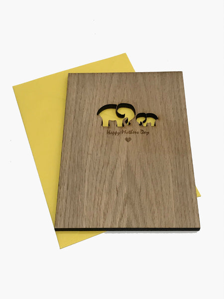 Oak Engraved Mother's Day Card