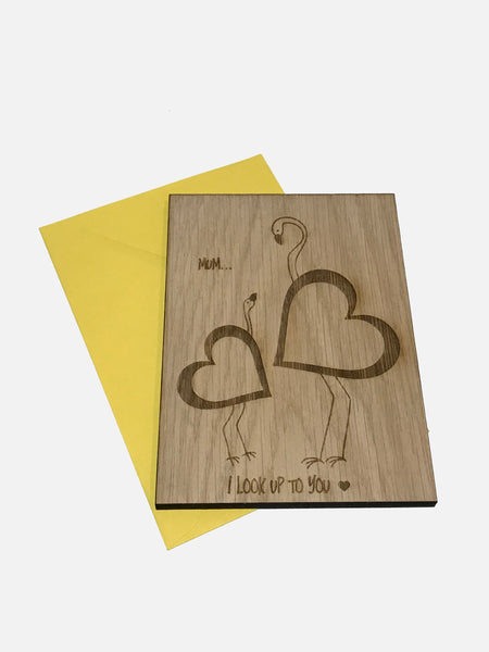 Oak Engraved Mother's Day Card