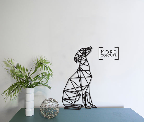 Greyhound Geometric 3D Wooden Wall Art