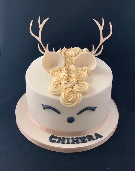 Wooden Antlers Cake Toppers
