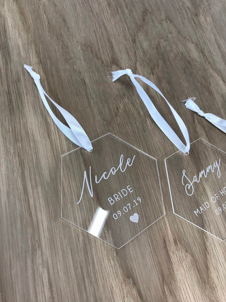 Acrylic Bridal Hanger Tags