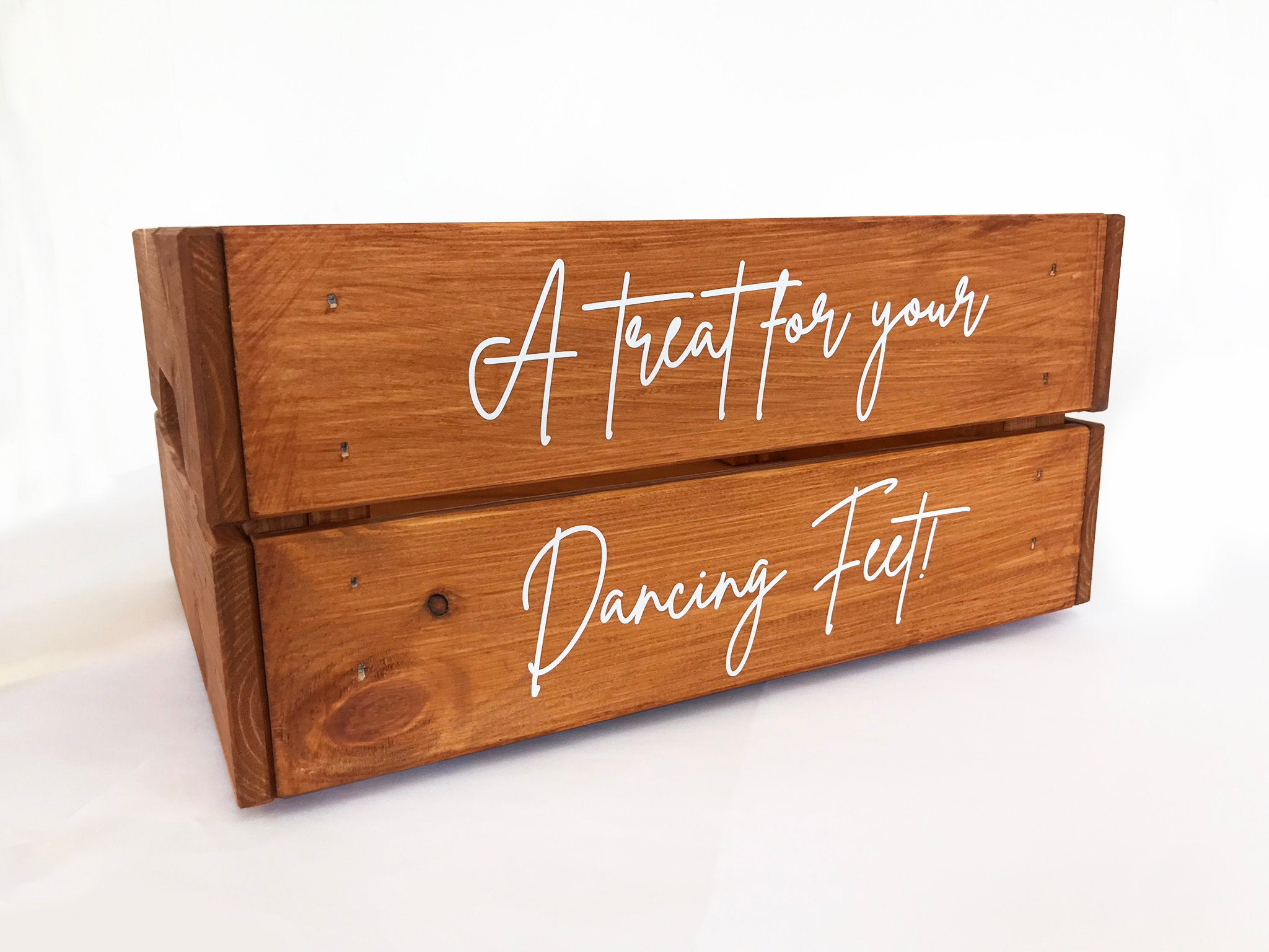 A Treat For Your Dancing Feet Wedding crate