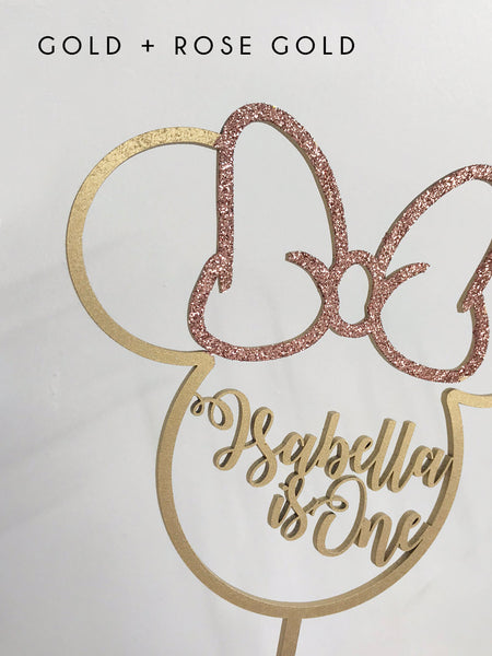 Minnie Mouse Themed Cake Topper