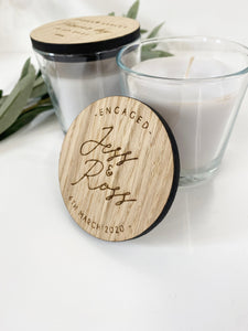 Personalised Engagement Candle