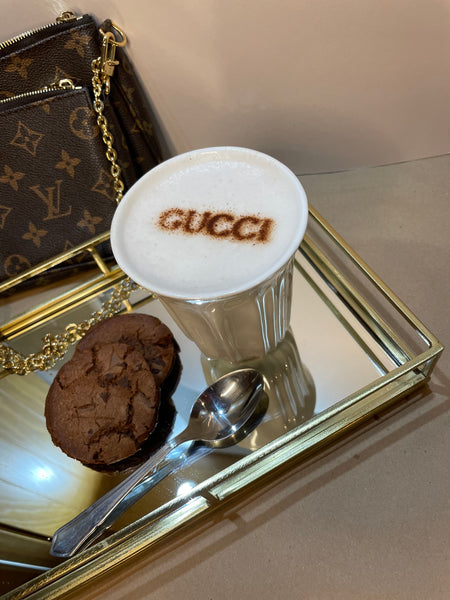 Gucci Logo Hot Drink Coffee Stencil