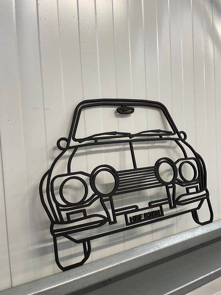 Ford Escort MK 1 Car - Wall Art Line Drawing 3D Wooden Cut Out