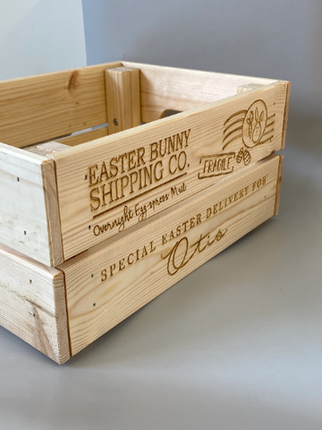 Personalised Easter Box Crate - Chocolate Hamper Basket
