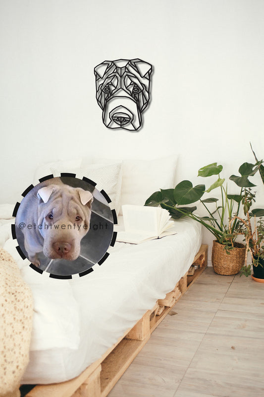 Sharpei Geometric Wooden Wall Art