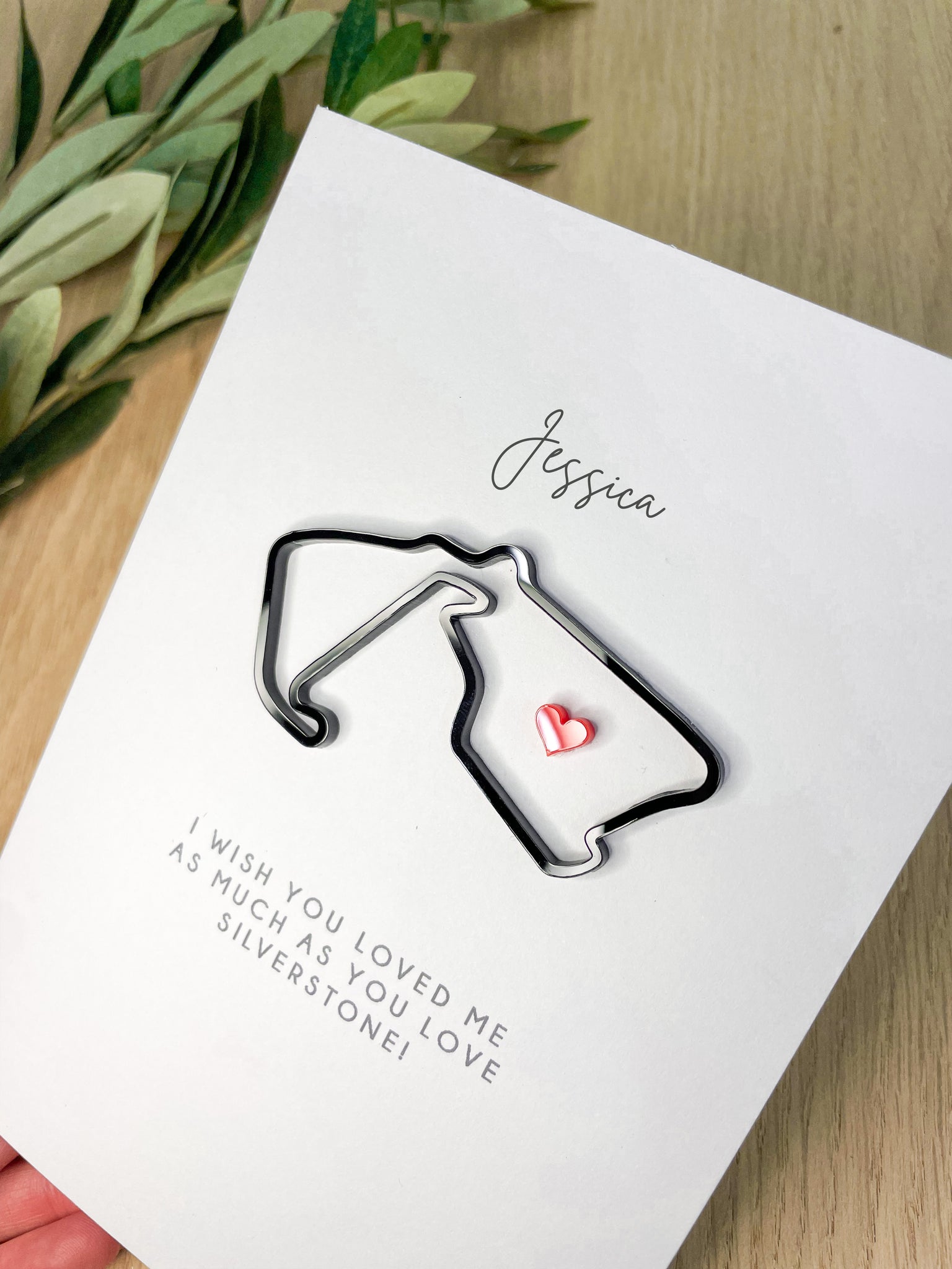 Valentine's Day Card - Race Track