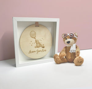 Personalised Winnie the Pooh Nursery Plaque Wooden Framed